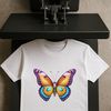 Delicate Butterfly Design Element A colorful butterfly with delicate wings, suitable for sublimation or print.