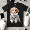 Adorable Puppy Illustration for Print Free downloadable PNG image of a playful dog with a simple design suitable for print use.