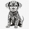 Simple Dog Design in PNG Format A clear and simple illustration of a small dog in digital format with a clean design.