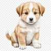Cute Cartoon Pup A large transparent PNG image featuring a cute cartoon dog in a simple composition.
