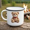 A large, transparent teddy bear with a clear background, suitable for sublimation printing or web design.