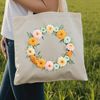 Elegant Floral Garland for Printing and Crafts A high-resolution floral wreath with clear background, ideal for sublimation printing and DIY crafts.