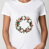 Stunning Floral Wreath Template A floral wreath made up of various flowers and foliage elements, suitable for print and web designs.