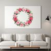 A high resolution floral wreath design with clear background and transparent edges, suitable for sublimation printing.