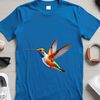 High-Resolution Bird Illustration A high-resolution transparent PNG image of a hummingbird in flight against a clear background.