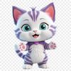 High Quality Kitten PNG Image A small domestic cat, depicted as a kitten, with a clear background for easy editing.
