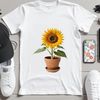 High-Resolution Yellow Sunflower Image A high-resolution image of a bright yellow sunflower in a clear background, suitable for printing and sublimation.