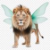 A large and detailed transparent PNG image featuring a regal lion, suitable for commercial use or personal projects.