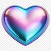 Large transparent love heart icon with clear background, suitable for sublimation printing and commercial use.