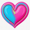 Transparent Heart Clip Art PNG A transparent heart graphic with a clear background.