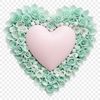 PNG graphic of a stylized love heart icon with transparent background.