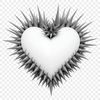 Free Love Icon PNG Image A simple transparent love heart with a clear background, suitable for sublimation printing.