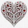 Heart Shape Logo Template A simple, transparent PNG icon of a red heart with a clear background, suitable for commercial or personal use.