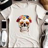Free Skull Clip Art for Print A transparent PNG image of a detailed skull with a clear background for sublimation and print projects.
