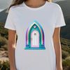Clear Background Fairy Door Illustration A whimsical fairy door with a clear background, ideal for commercial or personal use in print projects.