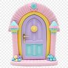 Transparent Fairy Door Illustration A whimsical illustration of a fairy door with a transparent background, perfect for DIY projects and personal use.