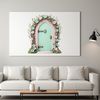 Whimsical Small Door Design A small, intricately designed fairy door with a clear background and transparent edges, suitable for printing or digital use.