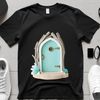 Charming Flat Design Fairy Door PNG A high-resolution, clear background illustration of a charming fairy entrance in a flat design style.