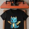 Detailed Mythical Beast PNG Image A high-resolution image of a mythical creature with scales and wings, suitable for sublimation printing.