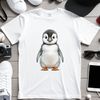 Cute Penguin Portrait on Transparent Background A cute and endearing baby penguin standing on a clear background.