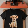 Transparent Dog PNG Background A small puppy sitting on a plain background, suitable for sublimation and print quality.