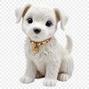 Small Puppy on White Background A small puppy sitting on a neutral background.