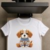 Free to download digital image of an adorable small dog in a simple design.
