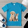 Cute Furry Friends Silhouette A high-resolution PNG image featuring a cute puppy and kitten together in a transparent background.