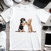 Playful Pup and Kitty Duo Transparent PNG image of a playful puppy and kitten together.