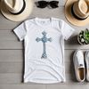 A transparent, high-resolution cross with intricate details, suitable for various commercial uses.