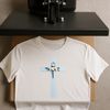 A transparent and high-resolution image of a white cross with a clear background.