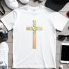 Beautiful Christian Symbol with Floral Details A transparent PNG image of a Christian crucifix with floral details.