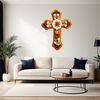 A transparent PNG image of a cross symbol with intricate details, suitable for personal or commercial use in various designs.