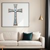 Simple White Cross on Transparent Background Transparent PNG image of a white wooden crucifix on a clear background.