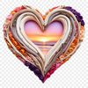 Red Love Symbol PNG A vector illustration of a red heart icon with a transparent background.