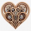 Stylized Heart PNG Design A transparent PNG image of a stylized heart shape suitable for commercial or personal use.