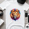 Majestic Lion Portrait in Transparent Background A large, realistic portrait of a lion in a clear background.