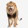A large African lion in a savannah landscape, highlighting its majestic mane and powerful body.