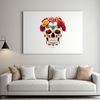 A clear PNG image of a skull with a transparent background.