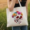 High Resolution Floral Skull PNG A transparent PNG image of a stylized skull with a floral pattern.