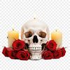 A high-resolution, fully editable skull design in PNG format, ideal for print projects, web design, and DIY crafts.
