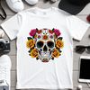 Decorative Transparent Skull Clip Art A transparent skull PNG image with a clear background, ideal for sublimation printing or DIY crafts.
