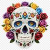 A transparent PNG skull with a clear background, ideal for high-resolution printing or digital designs.