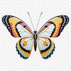 Beautiful Insect Design with Clear BG A high-resolution illustration of a colorful butterfly with clear transparent background.