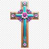 Beautiful Religious Symbol for Print A simple crucifix with a transparent background, suitable for various uses.