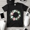 Colorful Wreath Design for Printing A floral wreath made from a variety of flowers with clear background.