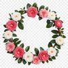 Free Transparent Wreath Design A high-resolution floral wreath with transparent background, suitable for sublimation and print projects.