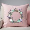 A floral wreath composed of various flowers, ideal for print or web use.