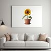Beautiful Large Flower Image PNG A high-resolution image of a single sunflower in a transparent background, suitable for commercial or personal use.
