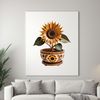 Bright Blooms High Res Flower PNG A large, high-resolution sunflower with a clear background, ideal for sublimation printing or DIY projects.